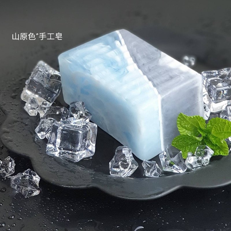 【清凉薄荷】青黛皂 透明皂/沐浴皂/青黛粉/手工皂/薄荷清爽/防疫 - 肥皂/手工皂 - 其他材质 