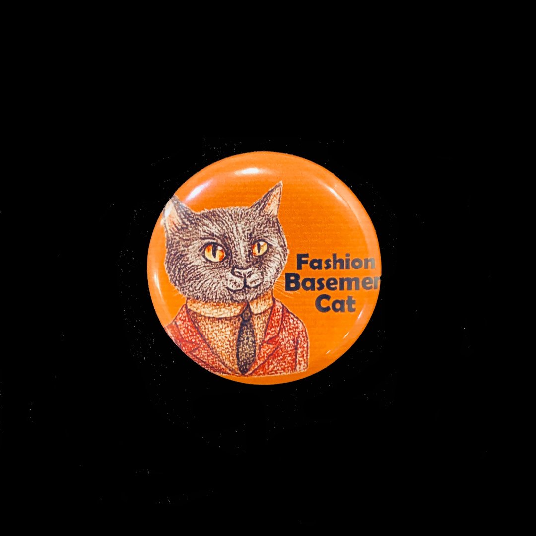 手绘插画小胸章小徽章别针 | 时尚猫狗~黑猫 - 徽章/别针 - 其他金属 