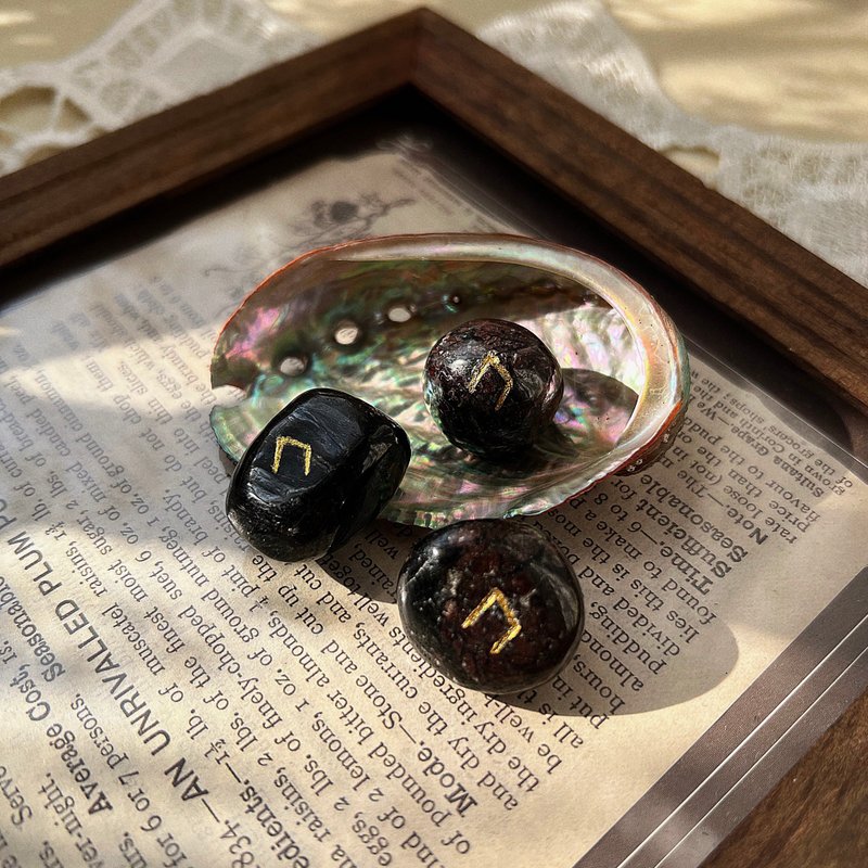 【健康守护】卢恩符文健康与勇气石 | 专属订制 | 礼物 - 其他 - 半宝石 多色