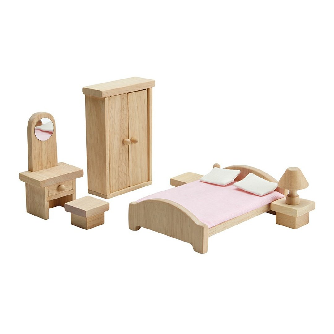 泰国Plantoys Planwoods 典藏娃娃屋-主卧房(原色)商检字号 M7408 - 玩具/玩偶 - 木头 卡其色