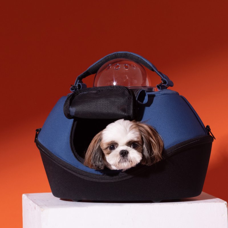 【UFurO 毛星人幽浮宠物包 - 海军蓝】   宠物外出笼 外出包 - 外出包 - 聚酯纤维 蓝色