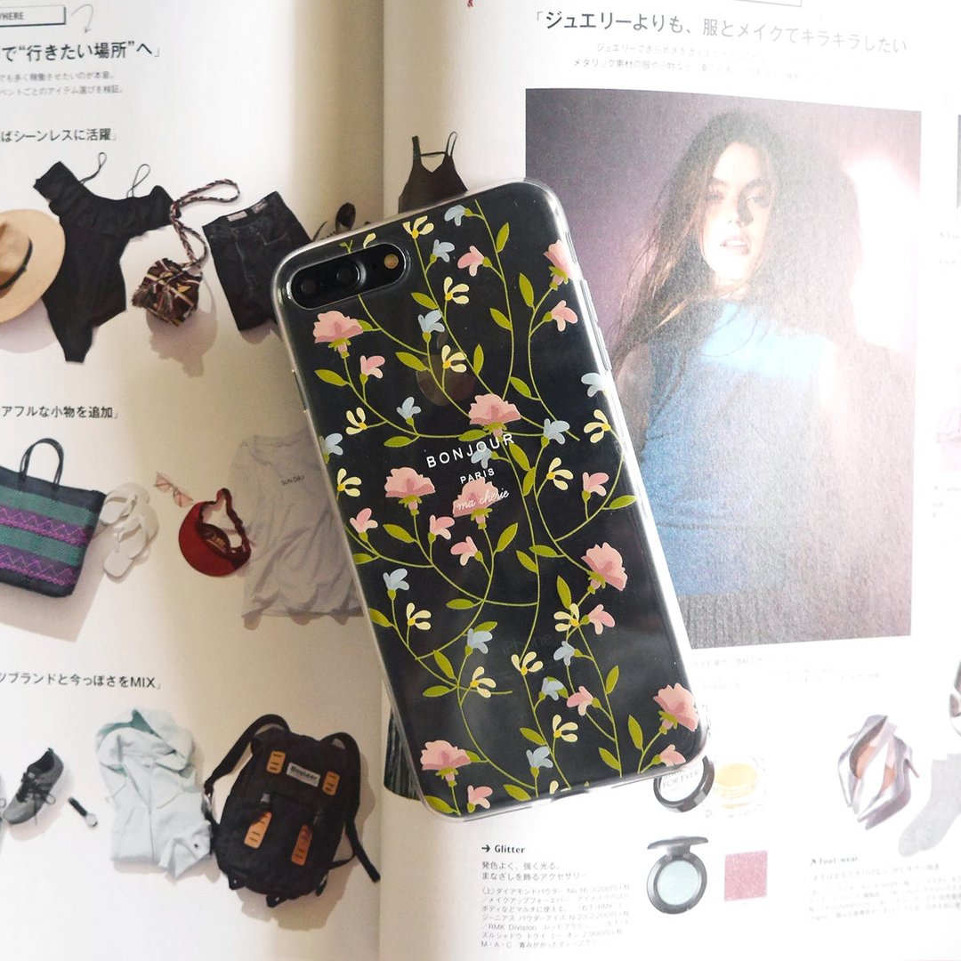 安妮小花园透明手机壳 - 手机壳/手机套 - 塑料 粉红色