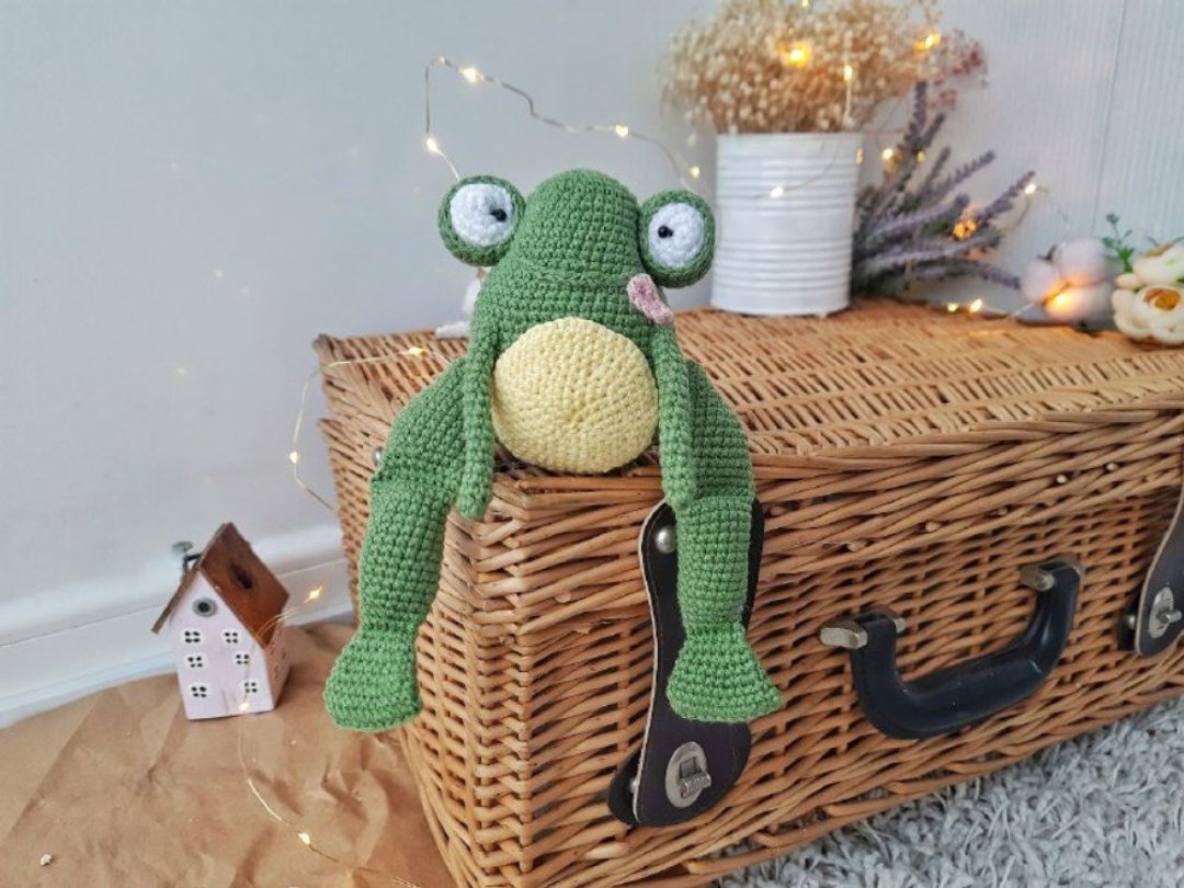 Amigurumi Frog Crochet Pattern and Instructions PDF. Amigurumi frog DIY - 线上课程/教学影片 - 其他材质 
