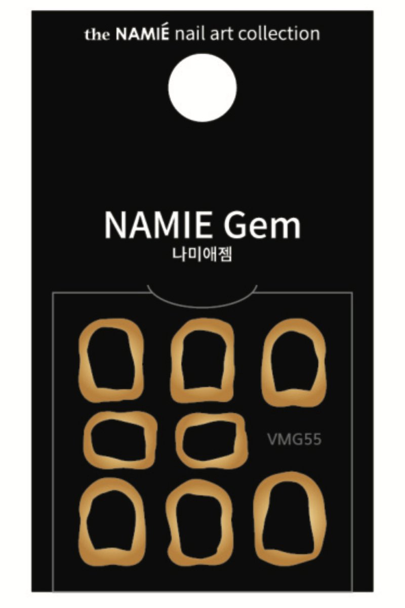 【专业用】NAMIE Gem 美甲装饰艺术贴纸 Volume Metallic 55 - 指甲油/指甲贴 - 纸 金色