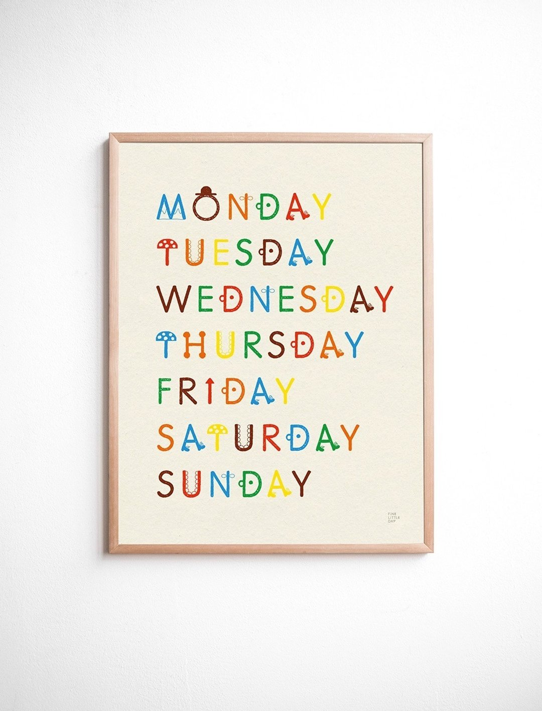Elisabeth Dunker -瑞典艺术家设计海报 WEEKDAYS POSTER(30X40c - 海报/装饰画/版画 - 纸 多色