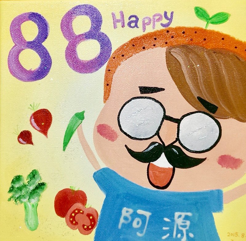 Q版人物定制画 - 订制画像 - 其他材质 黄色