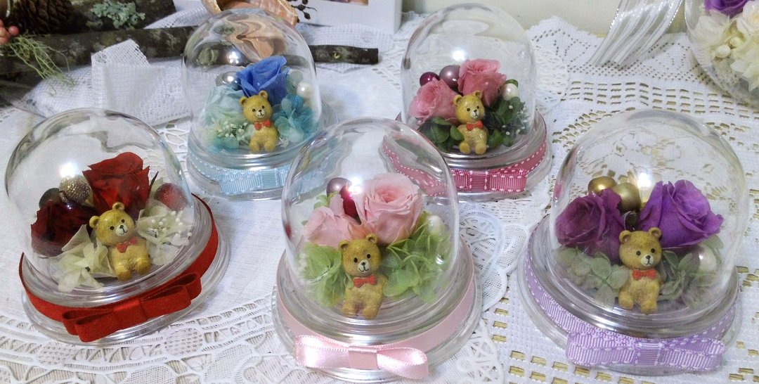  l 熊熊爱上你迷你蛋型花礼 l *情人节*Valentine's Day*装饰*不凋花.恒星花.永生花*交换礼物 - 植栽/盆栽 - 植物．花 