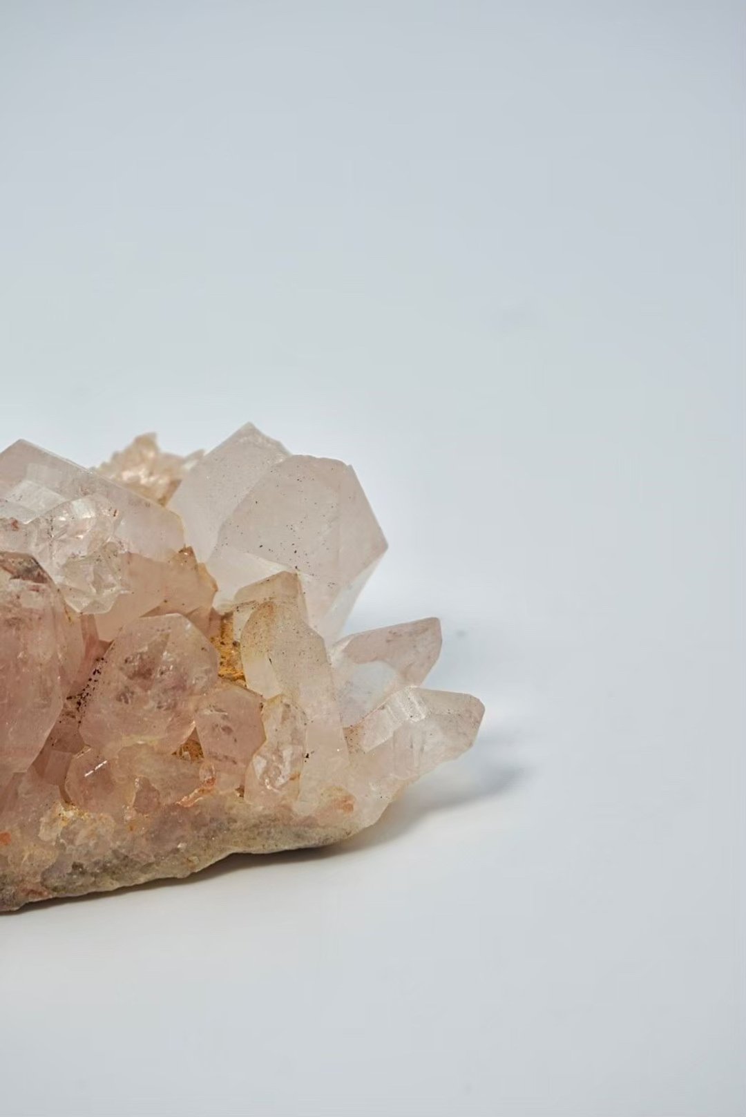 粉嫩橘皮赤铁水晶簇 - 摆饰 - 水晶 多色