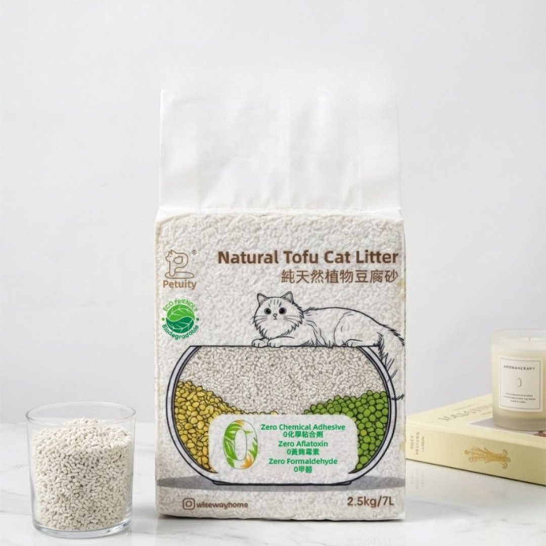 Petuity 纯天然植物豆腐猫砂  奶香无尘  迅速结团  高效除臭 - 猫砂/猫砂垫 - 其他材质 