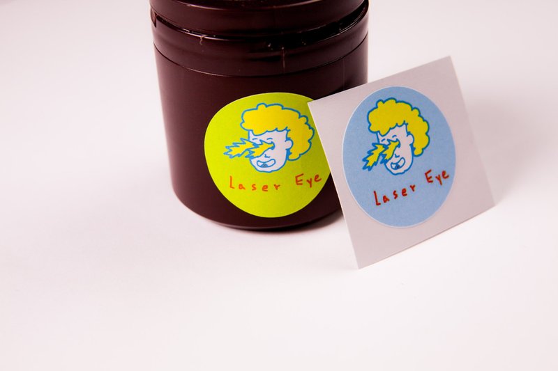 Deerhorn design / 鹿角 Laser Eye 雷射眼 贴纸 4入(绿色*2+蓝色*2) - 贴纸 - 纸 绿色