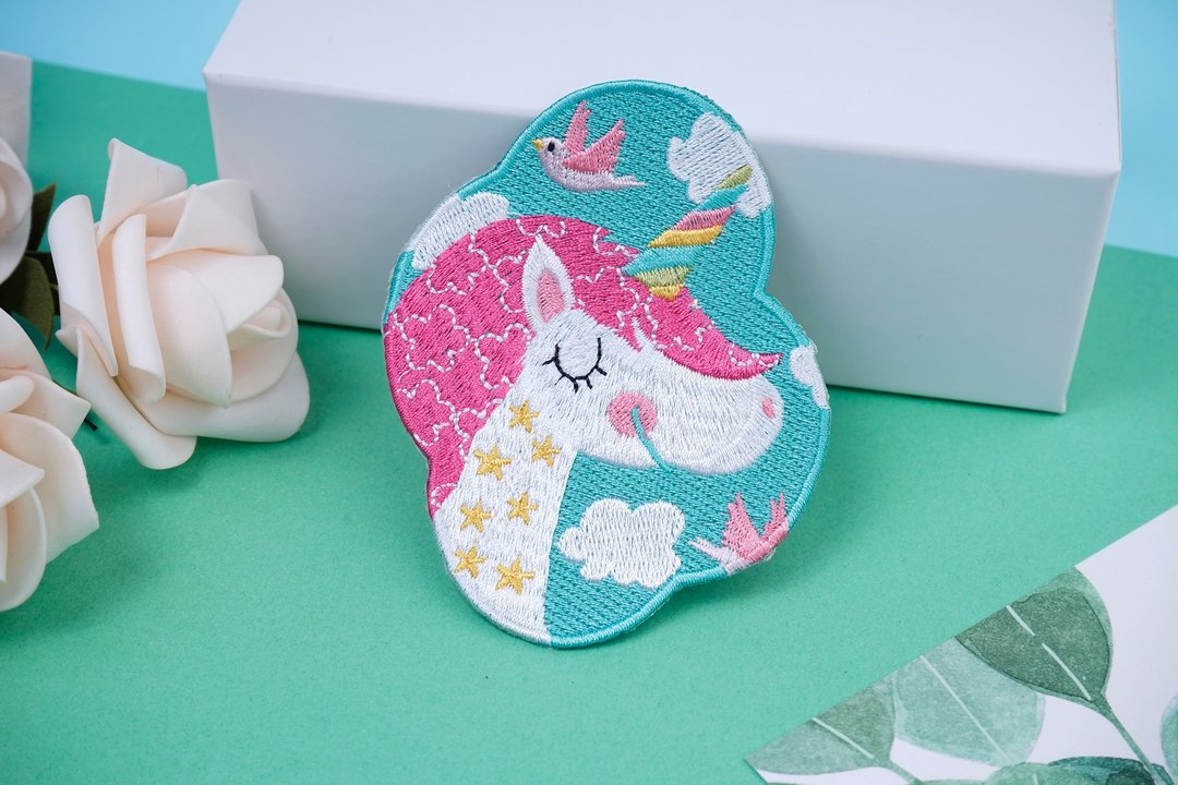 【刺绣布贴】UnicornGreen 独角兽 (绿) - 贴纸 - 绣线 