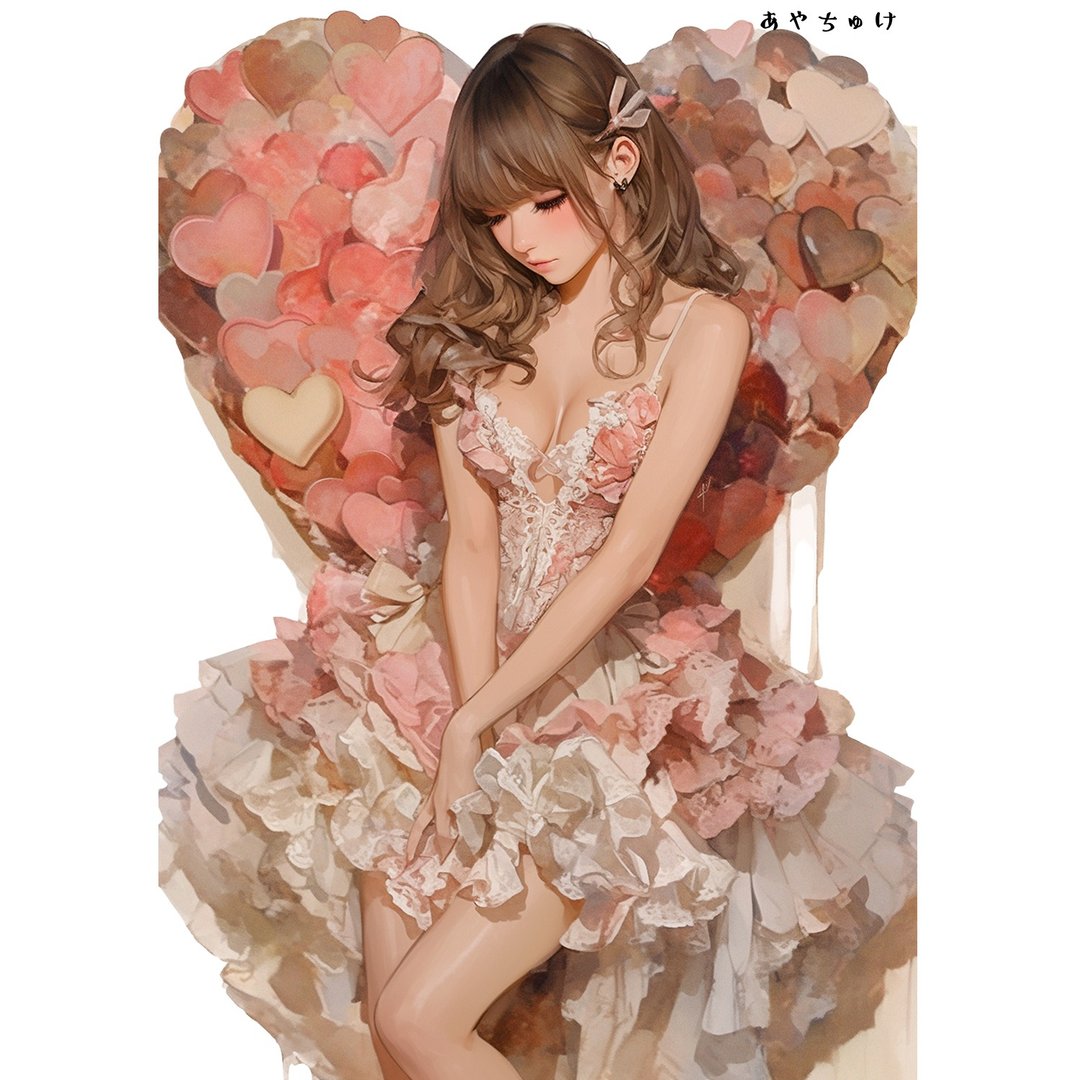 【12月新品6】07-111-0079 人物贴纸 性感情人节女孩 - 贴纸 - 纸 