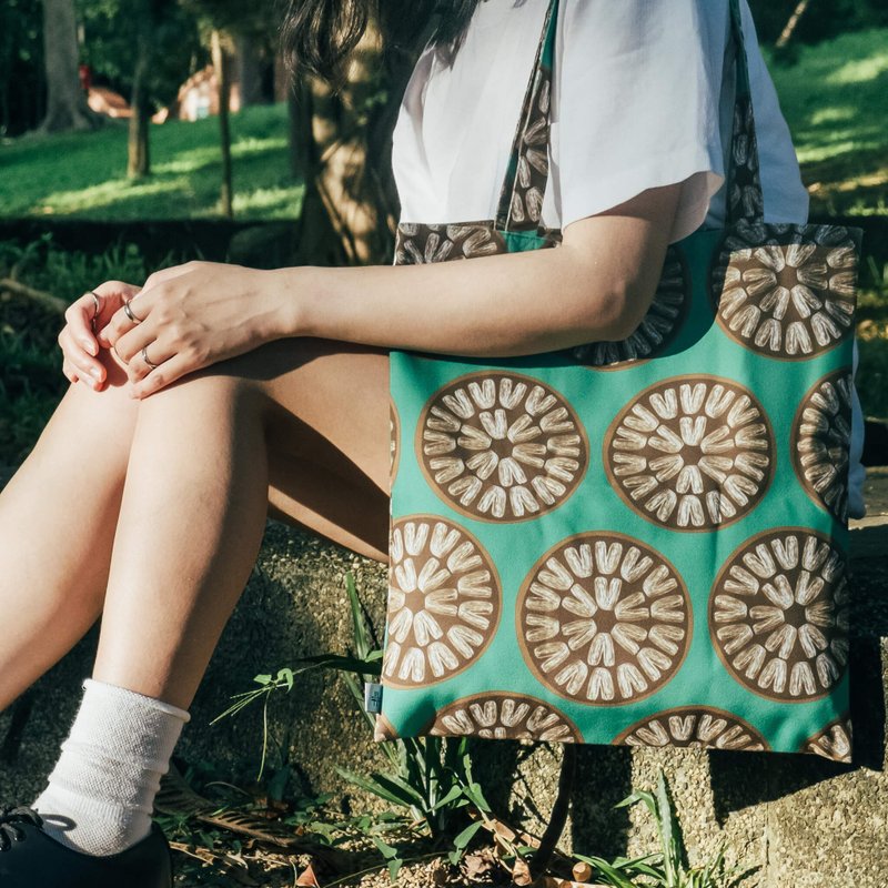 【锦源兴】面线提袋 l 托特包 购物袋 帆布袋 大容量 A4 印花 - 侧背包/斜挎包 - 其他人造纤维 绿色