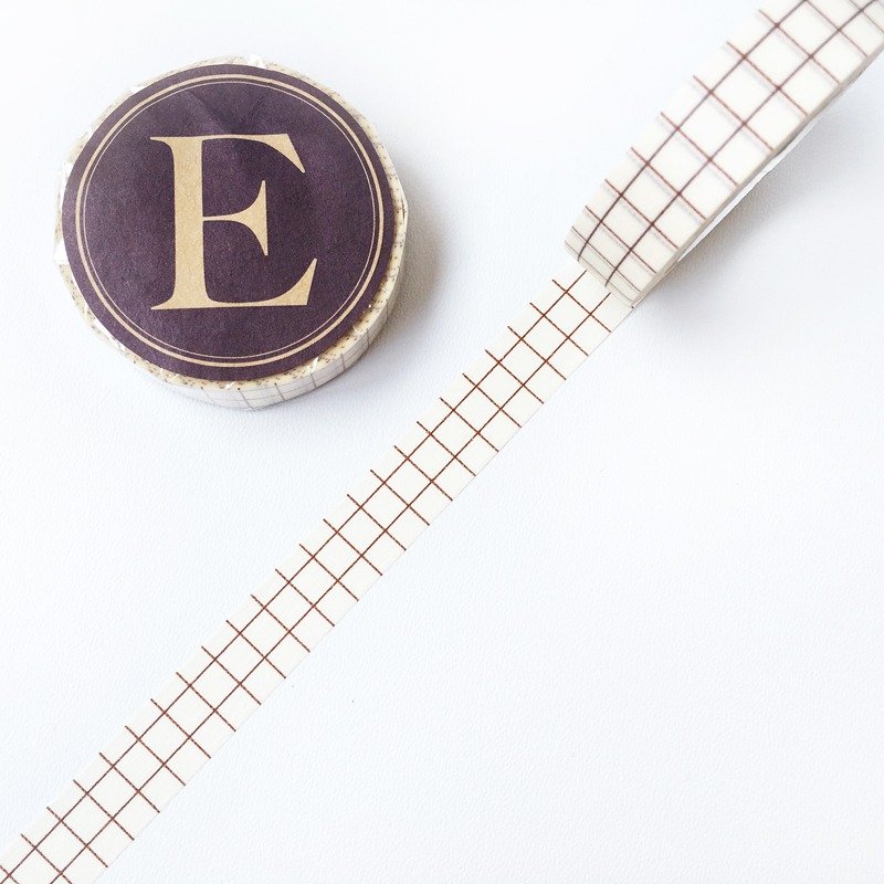 仓敷意匠 和纸胶带【12mm 方眼复刻-栗 (45019-13)】 - 纸胶带 - 纸 咖啡色