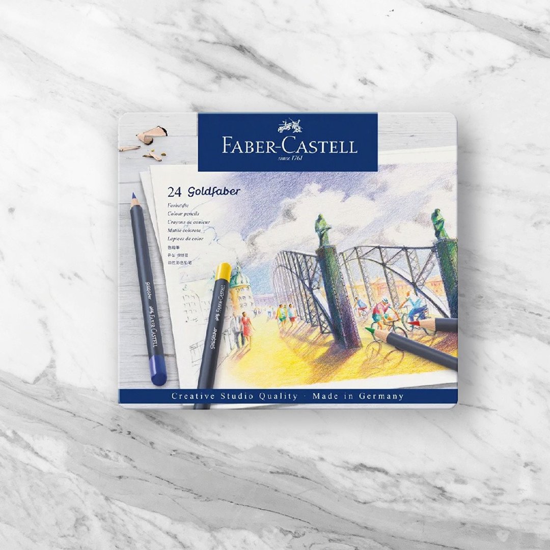 Faber-Castell GOLDFABER油性色铅笔24色/铁盒(原厂正货) - 其他 - 其他材质 多色