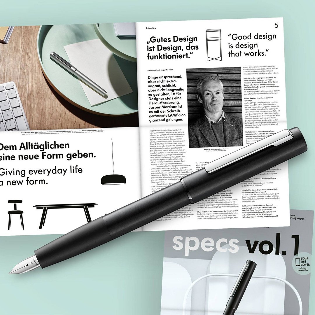 【雷雕免费刻字】LAMY 钢笔礼盒 / aion 永恒系列  - 雾光黑 - 钢笔 - 铝合金 黑色
