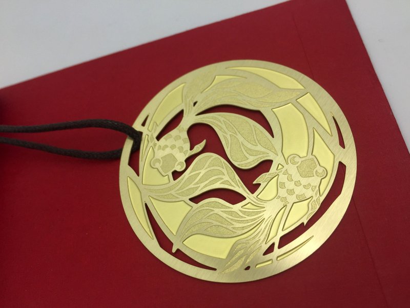 丰收有鱼-挂饰/书签/招财小红包 - 红包/春联 - 铜/黄铜 金色