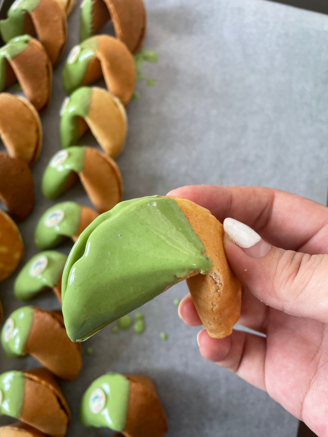抹茶口味婚礼小物幸运饼干 全台运送包邮 - 手工饼干 - 新鲜食材 绿色
