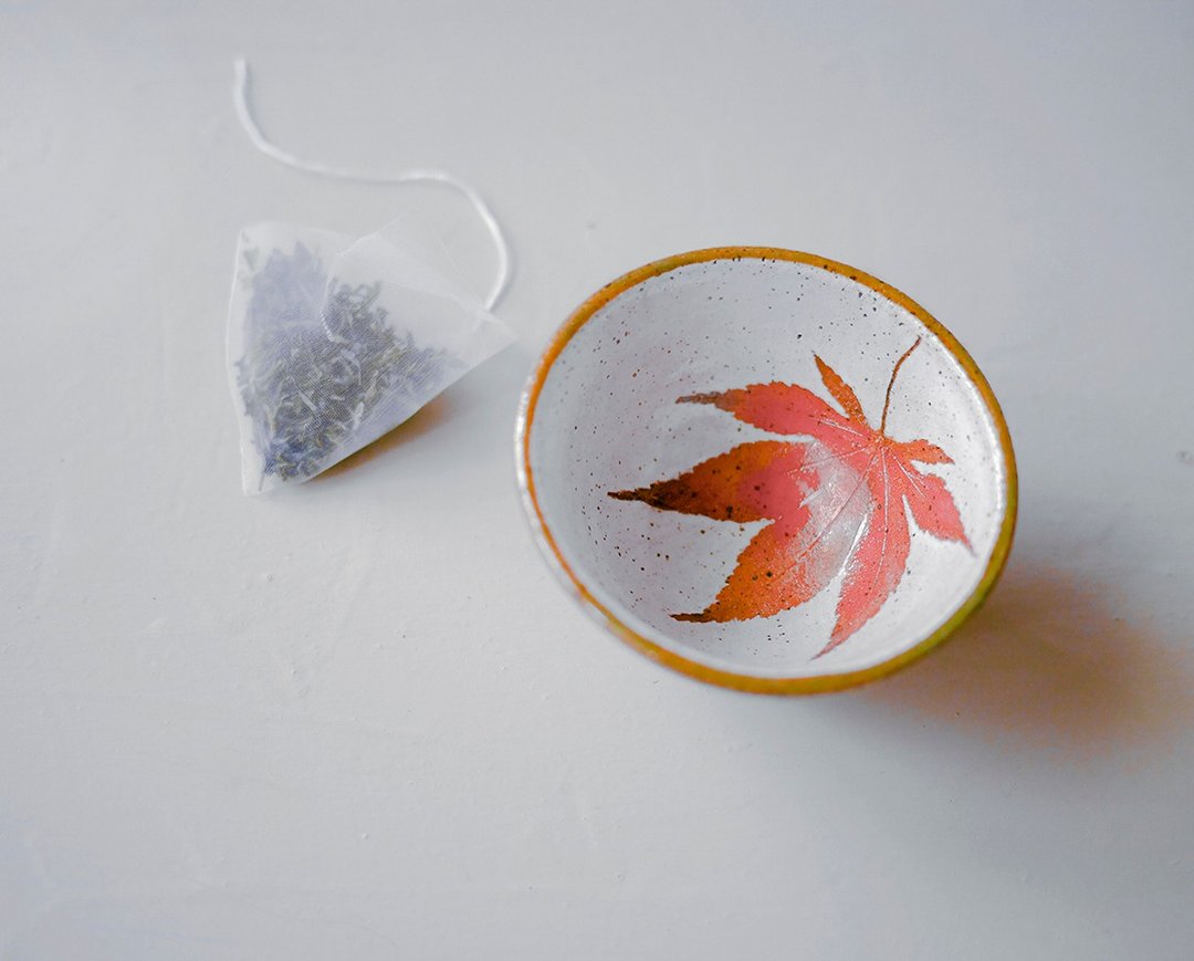 小茶杯－枫叶系列 - 茶具/茶杯 - 陶 红色