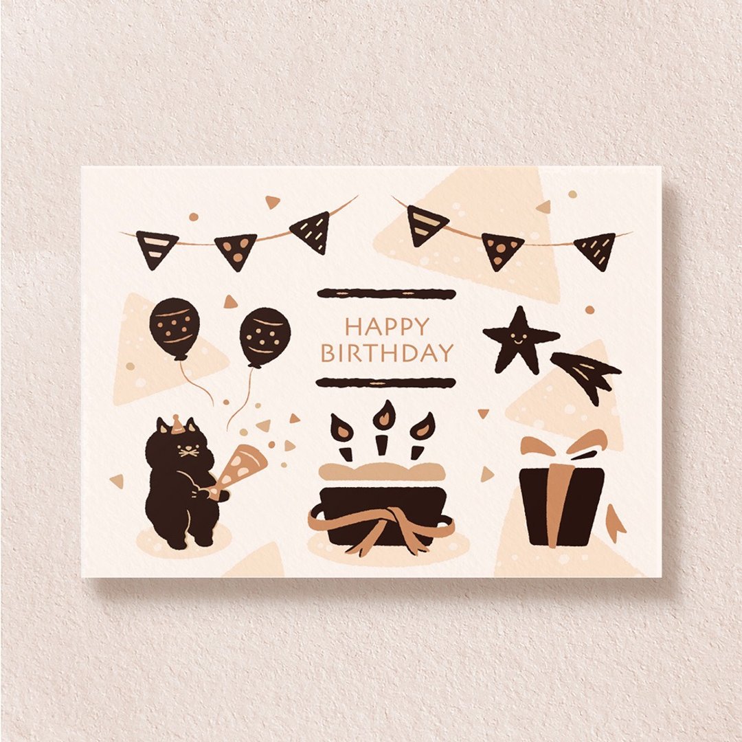 postcard-生日卡蛋糕款 - 卡片/明信片 - 纸 多色