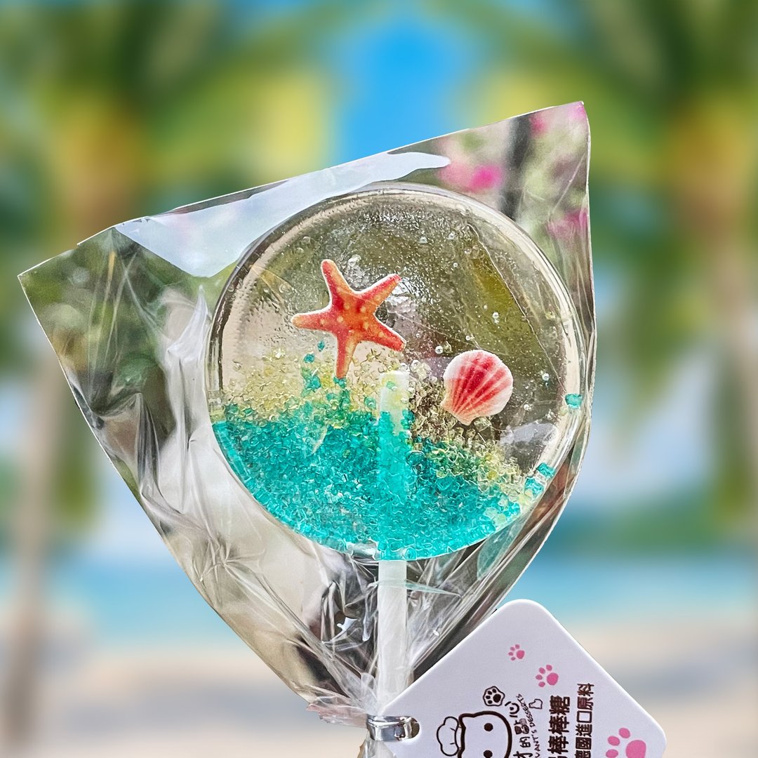 水晶棒棒糖 海滩 海星 贝壳毕业 婚礼小物 5 支散装 不含礼盒 - 零食/点心 - 新鲜食材 绿色