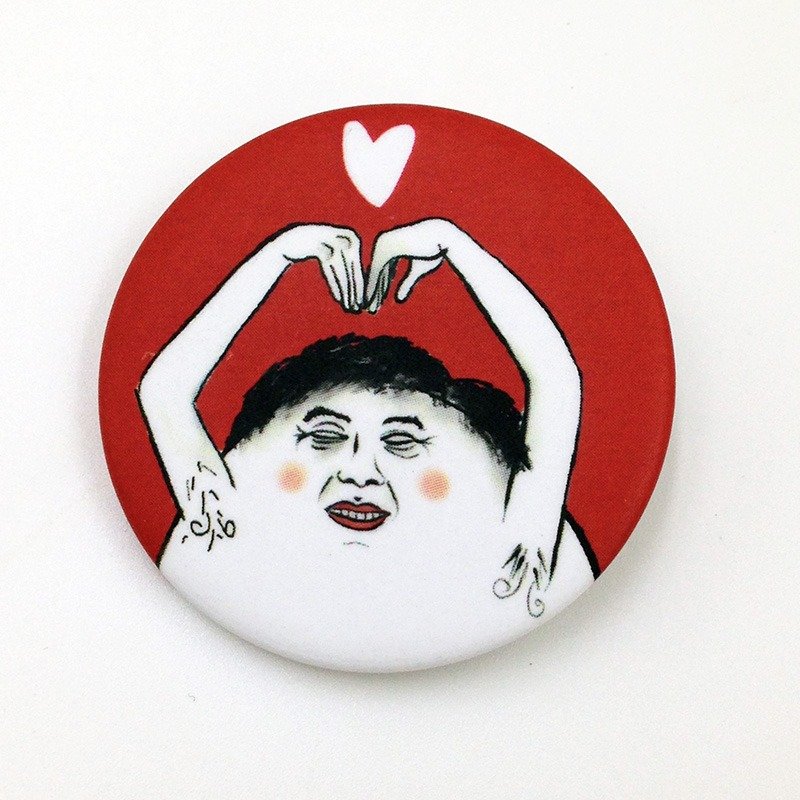 爱心老伯徽章 - 徽章/别针 - 塑料 黄色