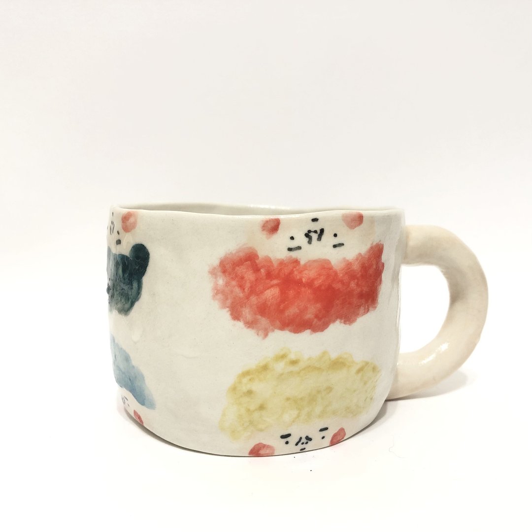 瓷器杯 | 彩色爆炸头兄弟杯 - 其他杯子 - 瓷 多色