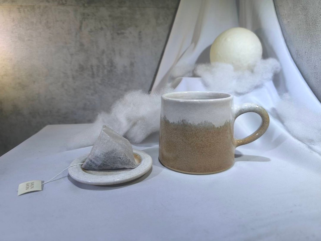 黄昏山形杯-约330ml,茶杯,马克杯,水杯,咖啡杯 - 咖啡杯/马克杯 - 陶 黄色