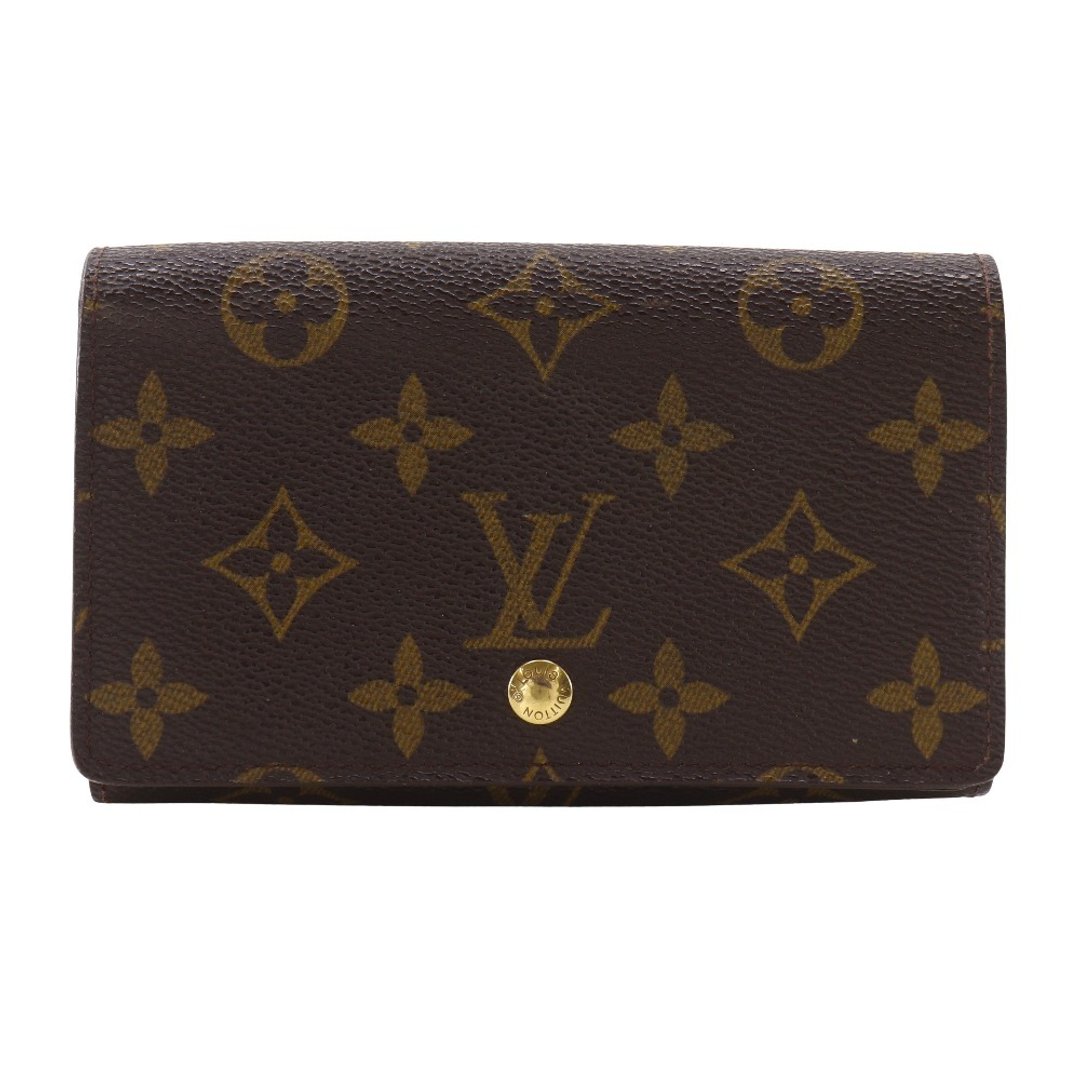 【日本直送】路易威登 LOUIS VUITTON Porto Monnaie Billet Tresor 双折长夹 M61730 Monogram 帆布 棕色 SP0031【二手】 - 皮夹/钱包 - 人造皮革 咖啡色
