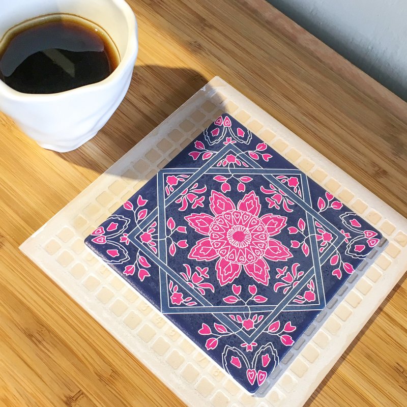 维多利亚系列一 花砖吸水杯垫 - 其他 - 陶 紫色