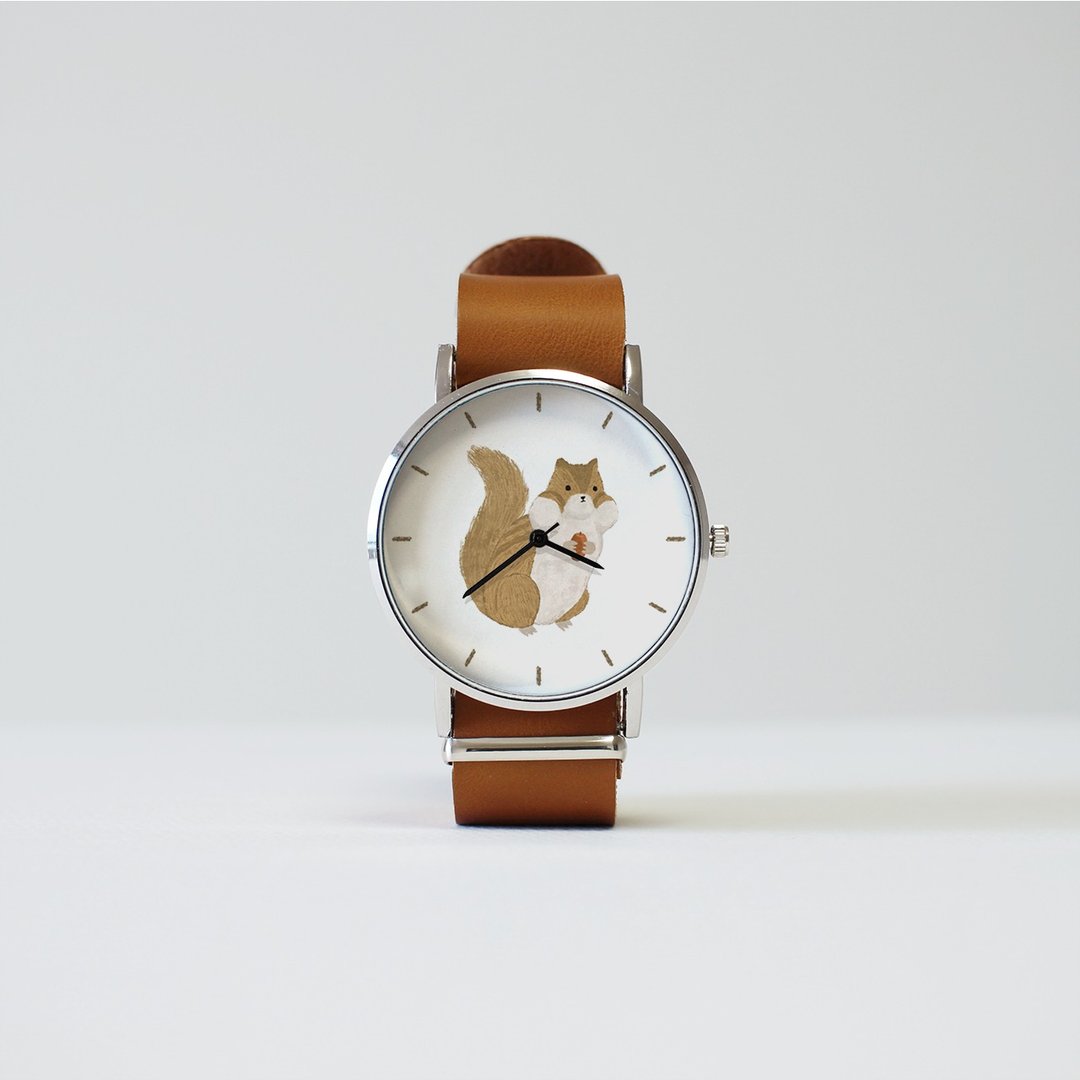 Chipmunk watch - 女表 - 其他金属 咖啡色