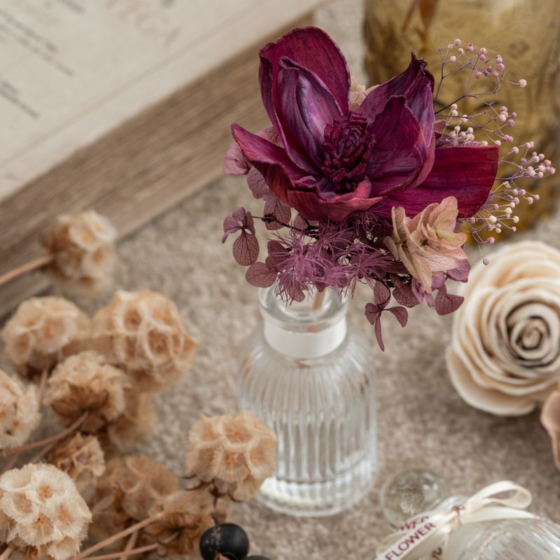 【原创礼品】花艺师手绑扩香花瓶组-神秘紫熏 - 摆饰 - 植物．花 紫色