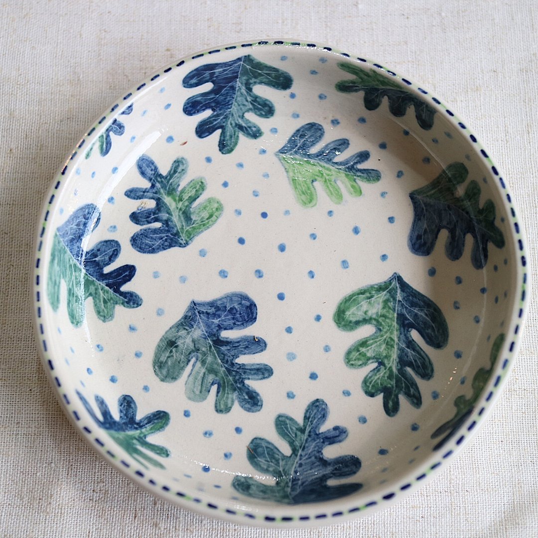 tropical plate - 浅碟/小碟子 - 陶 