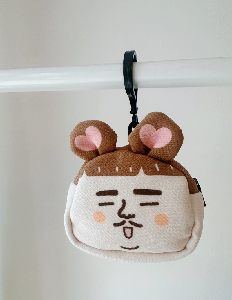 春丽叔叔 AirPods袋 零钱包 - 零钱包 - 棉．麻 咖啡色