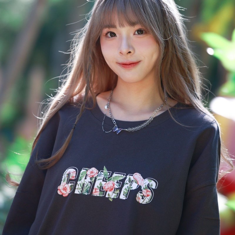 【CREEPS】Creeps Flowers 宽松重磅印花T恤 210g - 男装上衣/T 恤 - 棉．麻 多色