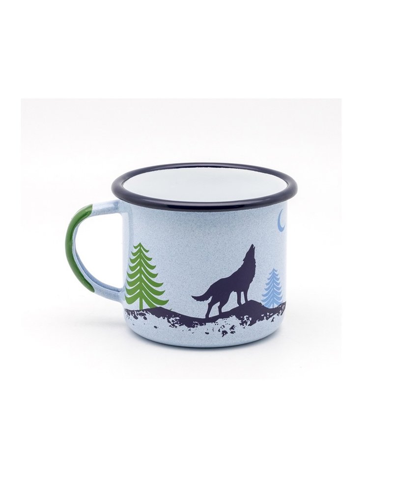 SUSS- 波兰emalco 森林系列珐琅马克杯(狼)-微瑕疵特卖 - 咖啡杯/马克杯 - 珐琅 白色