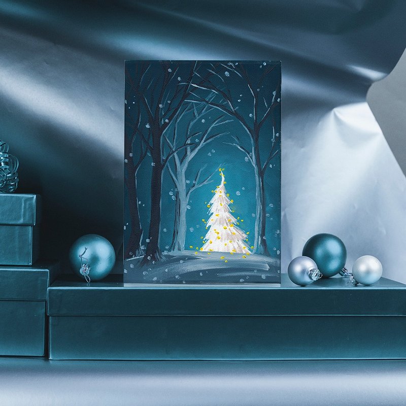 【体验】台中油画体验课程/漫雪纷飞/台中画室 - 插画/绘画/写字 - 棉．麻 