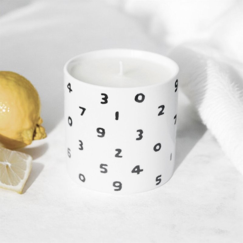 【Pinkoi x SOU・SOU】日式柑橘柚子香薰蜡烛 250g | 十数 - 蜡烛/烛台 - 陶 白色