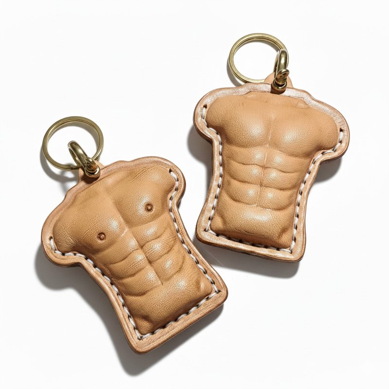 冰块肌皮套 / 肌情四射 - 钥匙链/钥匙包 - 真皮 橘色