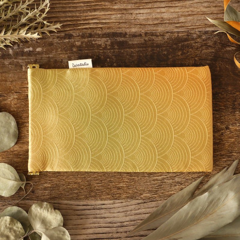 青海波文　きものサングラスケース　メガネケース - 眼镜盒/眼镜布 - 棉．麻 黄色