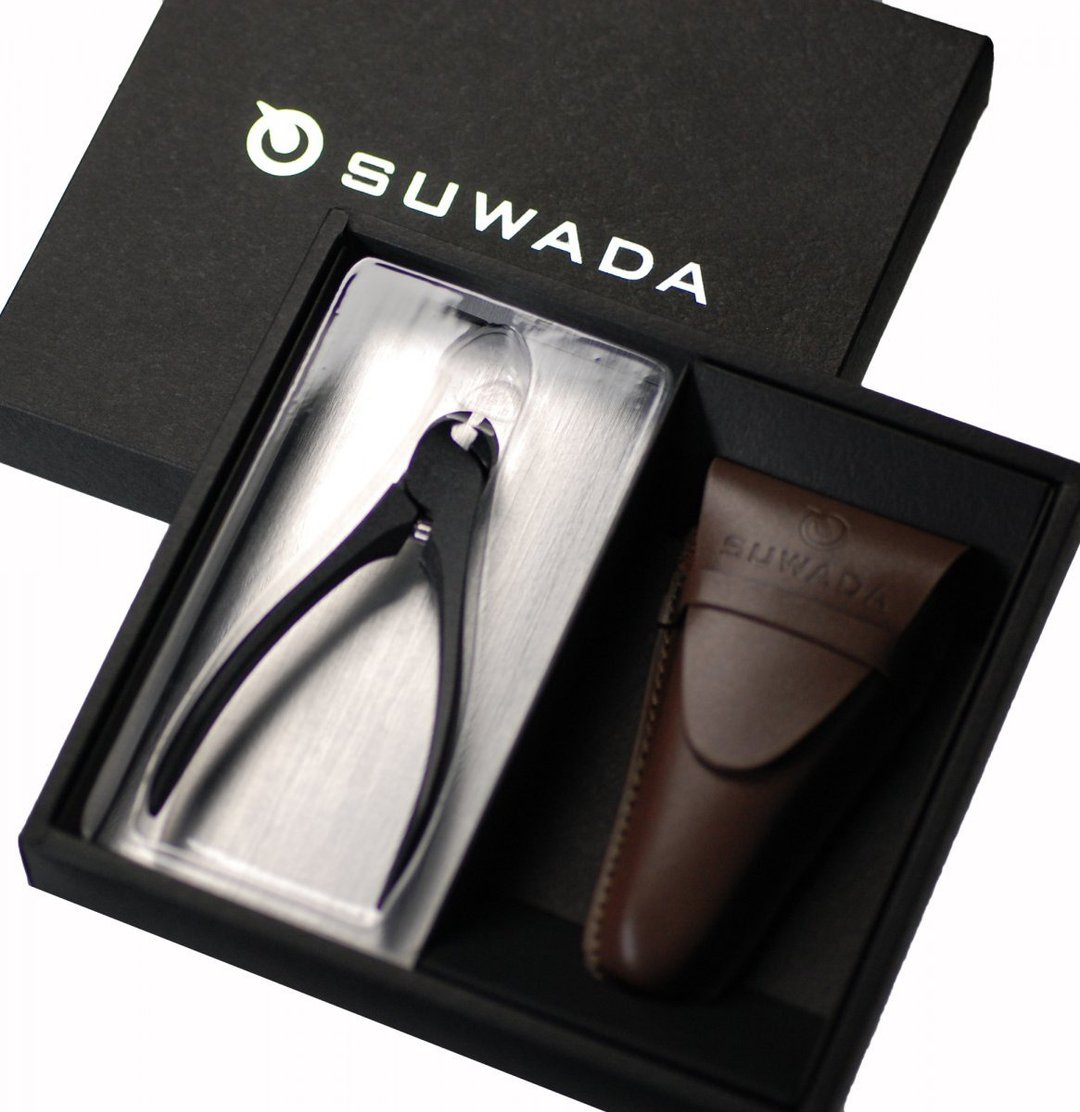 SUWADA日本职人指甲剪-黑钢款S-真皮收纳礼盒组 - 其他 - 其他金属 黑色