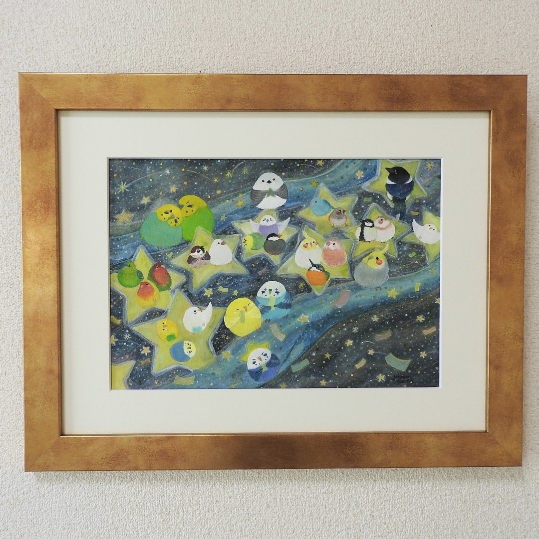 画框原画【愿望实现之时】 - 海报/装饰画/版画 - 纸 蓝色