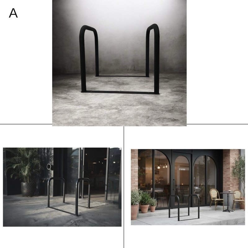 店门口通道架 预留走道・阻挡机车停放・商店安全首选 - 摆饰 - 其他金属 黑色