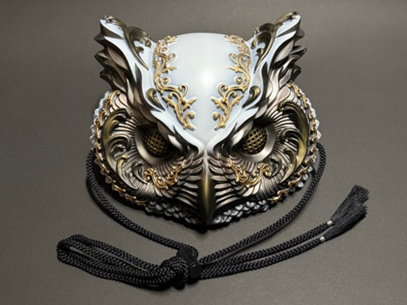 猫头鹰面具哥德版 白色×银色 - 其他 - 塑料 