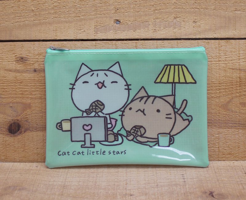 【拉链袋】 星星猫A6拉链袋(看剧)941604 - 化妆包/杂物包 - 塑料 绿色