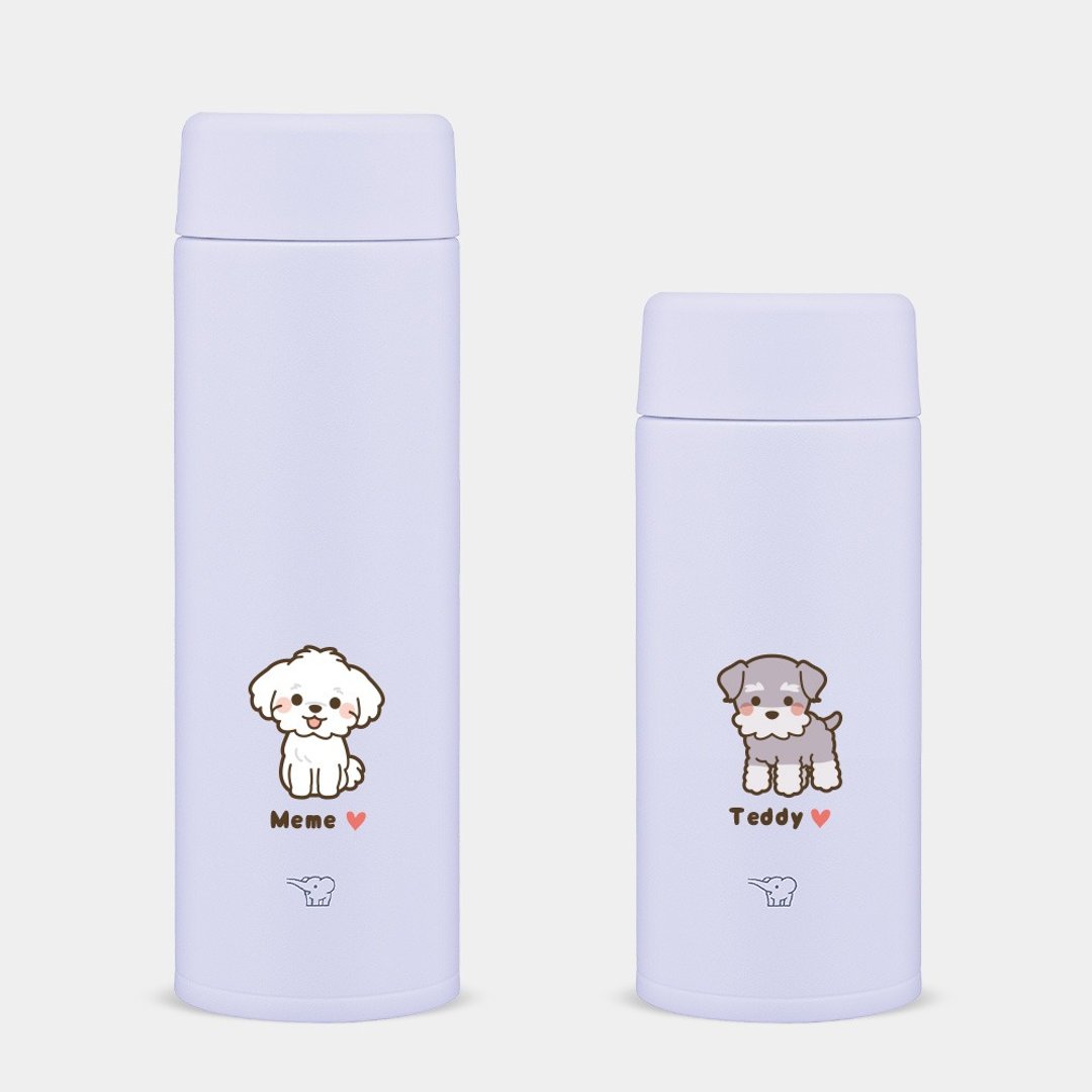 【定制化礼物】狗狗 定制化文字 象印保温瓶 PU050 - 保温瓶/保温杯 - 不锈钢 紫色