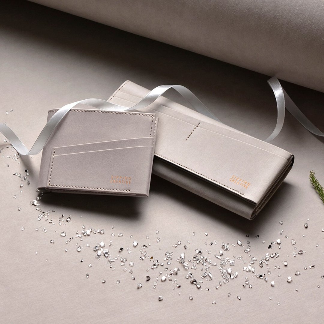 【限量款】淬链灰 长夹+短夹_含2组专属刻字 - 皮夹/钱包 - 其他材质 灰色