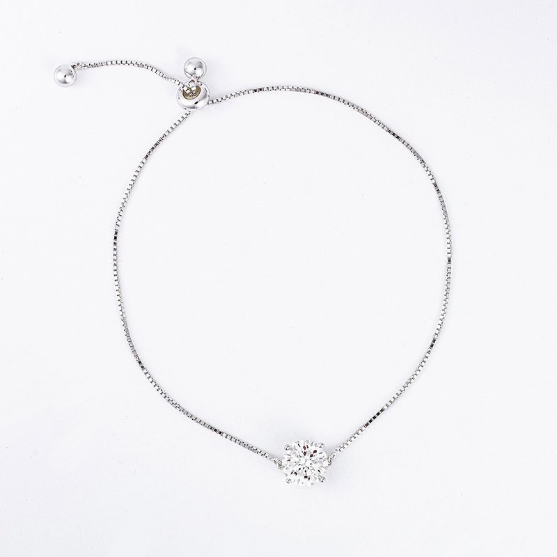 AMARA闪耀圆钻手链 莫桑钻 生日 情人节 圣诞 结婚 礼物 - 手链/手环 - 其他材质 