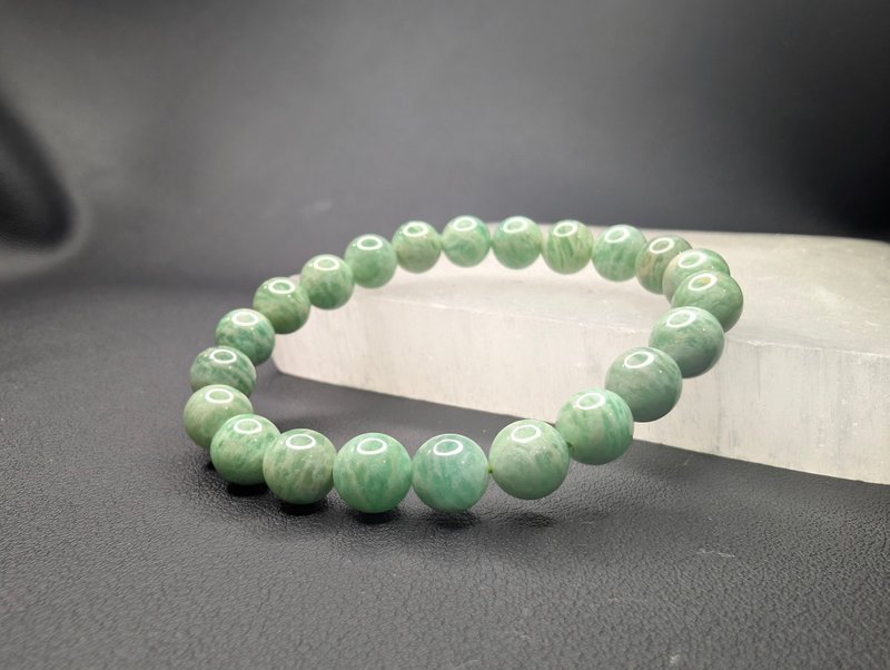 罕有绿色天河石 手串 手链 天然水晶 水晶手串 8.5mm 水晶手链 - 手链/手环 - 水晶 