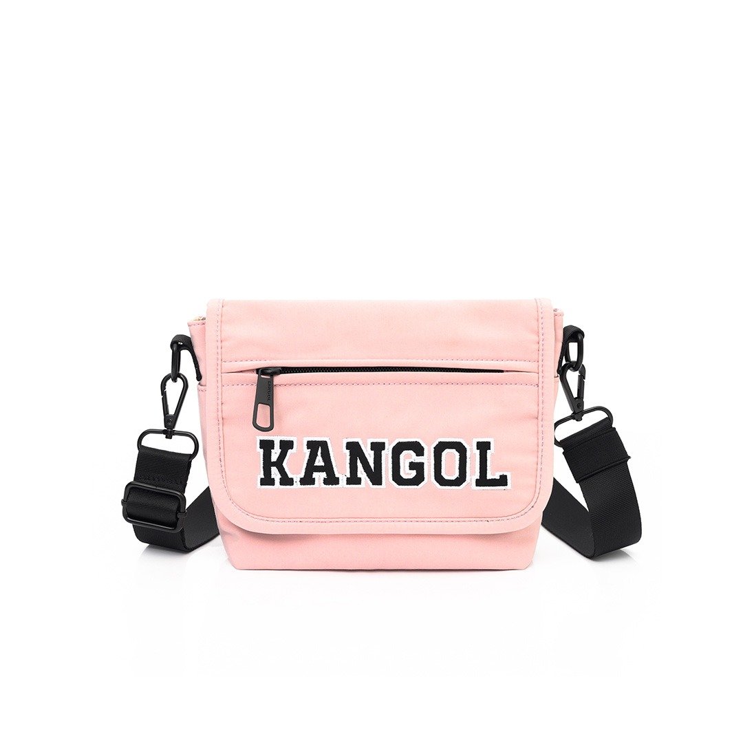 KANGOL袋鼠字母Logo侧背包 -粉 - 侧背包/斜挎包 - 聚酯纤维 